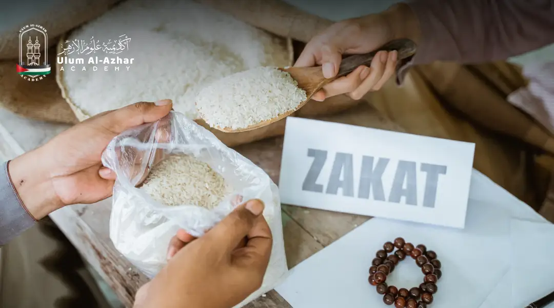 Muslim checking fitr zakat calculator before Eid prayer