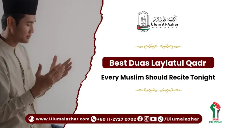 Muslim reading duas laylatul qadr during the last ten nights of Ramadan