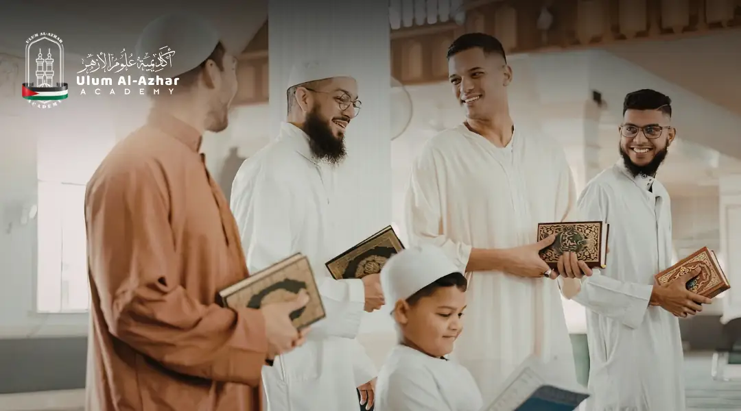 Mosque interior and surah al duha transliteration guide