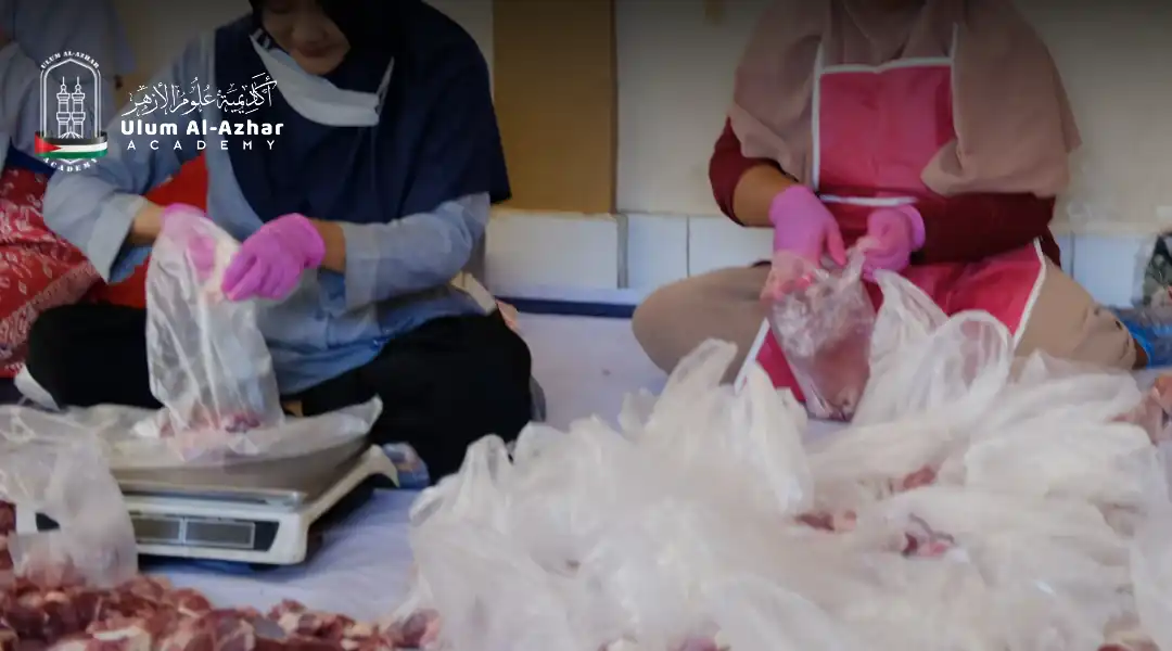 Muslims sharing meat using islamic qurbani rules