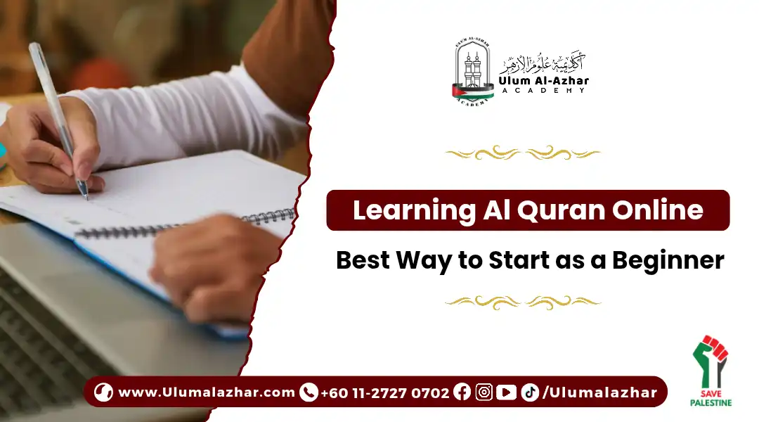 Student learning al quran online with tajweed practice